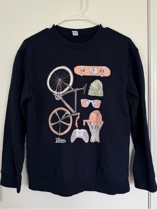 Old Navy Other - Old Navy blue crewneck sports theme sweatshirt boys XL 14-16 graphic print‎